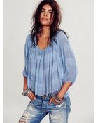 Free People Womens Fp One String Me On Blouse - Lyst