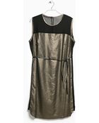 Violeta By Mango Panel Metallic Dress - Lyst