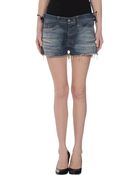 HTC Denim Shorts - Lyst