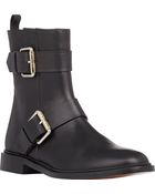 Proenza Schouler Double-Buckle Moto Boots - Lyst
