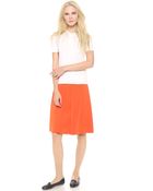 Rochas Pleated Skirt - Dark Orange - Lyst
