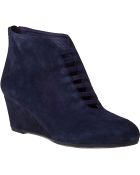 Vaneli For Jildor Leonita Wedge Boot Navy Suede - Lyst