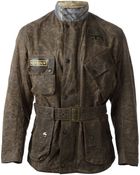 Barbour Camouflage Pattern Waxed Finish Jacket - Lyst