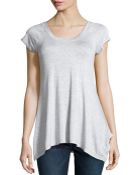 Max Studio Melange Slub Jersey Drape Top - Lyst