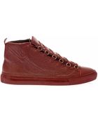Balenciaga Arena Hightop Leather Trainers - Lyst