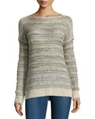 Vince Woven Drop-Shoulder Sweater - Lyst