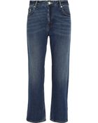 Acne Studios Pop Vintage Blue Cropped Boyfriend Jeans - Lyst