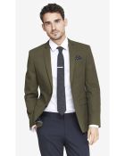 Express Olive Twill Blazer - Lyst