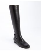 Prada Black Leather Bucklestrap Boots - Lyst
