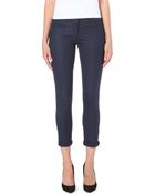 Brunello Cucinelli Cropped Stretch-wool Trousers - Lyst