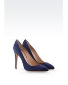 Emporio Armani Pointed Suede Pump - Lyst