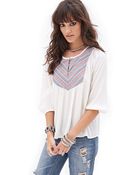Forever 21 Tribal-Inspired Peasant Top - Lyst