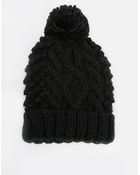 Asos Cable Pom Beanie - Lyst