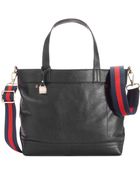 Tommy Hilfiger Th Signature Leather Convertible Tote - Lyst