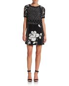 Elizabeth And James Sol Mixedprint Silk Shift Dress - Lyst