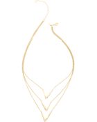 Alexis Bittar Chevron Pendant Necklace - Gold - Lyst