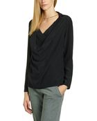 Patrizia Pepe Long Sleeve Silk Sweater - Lyst
