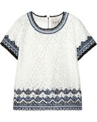 Sea Embroidered Lace Top - Lyst