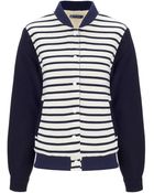 Petit Bateau Two Tone Stripe Bomber - Lyst