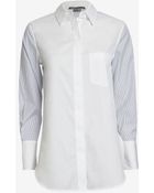 Vince Striped Pattern Back Button Down Shirt - Lyst