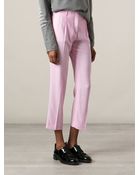 MSGM Cropped Trousers - Lyst