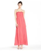 Aidan Mattox Pink Chiffon Beaded Detail Strapless Gown - Lyst