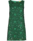 Alice + Olivia Elliotte Beaded Shift Dress - Lyst