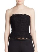 Joie Emine Lace Peplum Top - Lyst