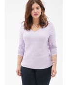 Forever 21 Classic V-Neck Top - Lyst