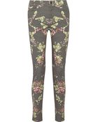 McQ by Alexander McQueen Printed High-Rise Skinny Jeans - Lyst