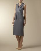 Jaeger Virgin Wool V-Neck Dress - Lyst