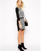 Oasis Monochrome Floral Woven Front Dress - Lyst