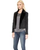 J Brand Lana Shearling Jacket - Black - Lyst