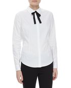 Jason Wu Twill Spreadcollar Longsleeve Shirt - Lyst