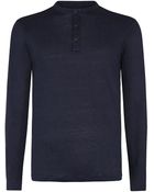 Giorgio Armani Henley Long Sleeve T-Shirt - Lyst