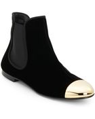 Giuseppe Zanotti Velvet Cap Toe Chelsea Boots - Lyst
