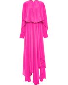 Antonio Berardi Silk Cape-Effect Gown - Lyst