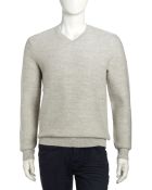 Vince Chevronknit Woolblend Vneck Sweater - Lyst