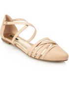 Forever 21 Strappy Pointed Flats - Lyst