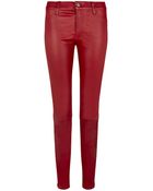 J Brand Super Skinny Leather Jeans - Lyst