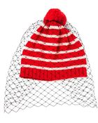 Bernstock Speirs Pom Pom Net Veil Beanie - Lyst