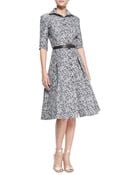 Carolina Herrera Pixelated Shirtdress - Lyst