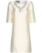 Giambattista Valli Embroidered Satin-Twill Dress - Lyst