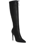 Miu Miu Suede Lace-Up Boots - Lyst