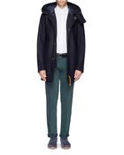 Armani Navy Wool Parka - Lyst
