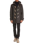 Menlook Label Grey Wool Duffle Coat - Lyst