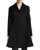 Fleurette Notch-collar Wool Swing Coat - Lyst