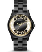 Marc By Marc Jacobs Ladies Henry Twotone Skeleton Watch - Lyst