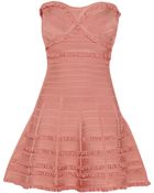 Hervé Léger Lilian Ruffled Bandage Mini Dress - Lyst
