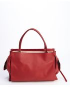Chloé Red Leather Top Handle 'Drew' Tote Bag - Lyst